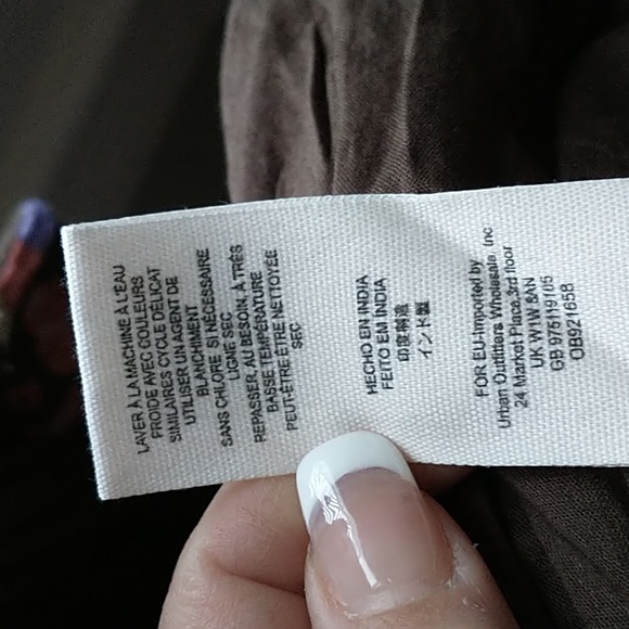 FREE PEOPLE Day Glow Mini Dress In Brown Combo M - Picture 9 of 9